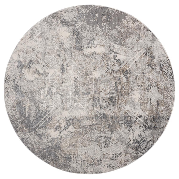 Manmade Emojy Lennox Wheat Round Rug; 7 ft. 10 in. MA3084351 - main